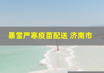 暴雪严寒疫苗配送 济南市